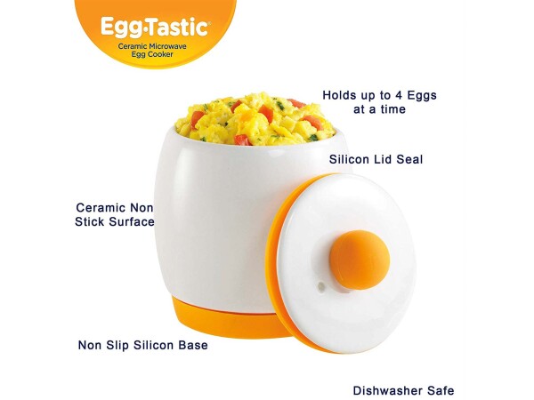 NEW Egg-Tastic Microwave Egg Cooker & Poacher For Fast & Fluffy Eggs